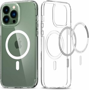 Spigen iPhone13ProMax ケース MagSafe対応 マグネット搭載 黄変なし ワイヤレス充電対応 ACS03210 ホワイト