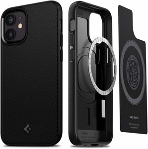 Spigen iPhone12mini ケース Magsafe対応 耐衝撃 マグアーマー ACS01866 マットブラック