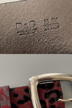 ◆ DOLCE＆GABBANA ドルチェ＆ガッバーナ ベルト 65cm 34inch 赤系 ワインレッド系ドルガバ D＆G レディース ウィメンズ 洋服 30872_画像2