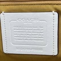 1円【美品】COACH コーチ ダービー メンズ トートバッグ ビジネスバッグ ブリーフケース 肩掛け オールレザー ホワイト A4収納 通勤_画像10