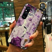 Xperia 1 IV SO-51C SOG06　ケース　ストラップ　薄紫の花_画像1