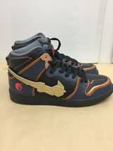 ☆【K554】中古品 Nike SB DUNK HIGH PRO QS GUNDAM UNICORN THUNDER BLUE/METALLIC GOLD DH7717-400 25.5cm　ユニコーン　バンシィ☆_画像5