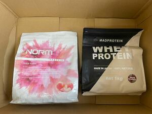 AW-28 訳ありMAD PROTEIN(マッドプロテイン) ホエイプロテインWPC 人工甘味料不使用 NORM ノーム ホエイプロテインピーチ 1kg まとめて売り