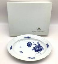 ROYAL COPENHAGEN ロイヤルコペンハーゲン ブルーフラワー 花柄 オーバルプレート プレート 楕円 大皿 食器 約31cm 箱付_画像2