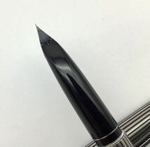 37 万年筆 PILOT パイロット CUSTOM カスタム シルバーストライプ ペン先 18KWG EF H974 筆記用具 文房具_画像3