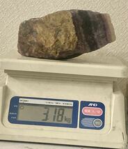 中国産超巨石天然フローライト原石3.18kg3カラー［巨大蛍石］_画像10