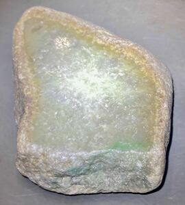  Myanma production large natural book@.. raw ore 742g1 surface cut polished [JADEITE] rare color ^ ^