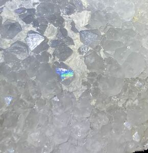 インド　デカンタ産大きな天然アナンダライトクラスター　天然レインボー水晶結晶　675g綺麗^ ^激レア石^ ^出物^ ^