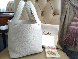 HERMES★エルメス　ピコタンロック PM☆クリーム　ベトン♪ゴールド金具　U刻　新品