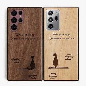 【吉Aqua】天然木 カップル用 iPhoneケース専用木製 アイフォンケース 大丈夫 保証期間１ヶ月 ２点セット ファッション ⑥