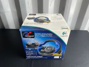 中古品☆Logicool GT FORCE LPRC-10000 PS2対応 動作未確認 ジャンク ステアリングコントローラー PlayStation2 ロジクール