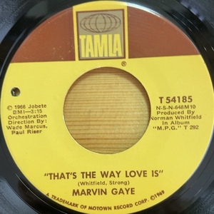 MARVIN GAYE THAT'S THE WAY LOVE IS / GONNA KEEP ON TRYIN' TILL I WIN YOUR LOVE 45's 7インチ