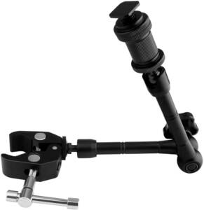  photographing machinery Magic arm + super clamp 11 -inch flexible camera stand moveable (1/4 -inch 3/8 inch screw threads both correspondence ) strobo 