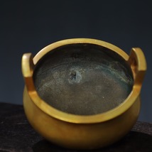 中国 清代 銅塗金薫香炉です 時代物 中國古美術 賞物 極細工 置物 希少 YF323_画像6