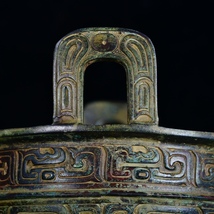 珍藏 中国商周時代の青銅銘文円鼎です 青銅器 時代物 中國古美術 置物 賞物 唐物 DYW15_画像7