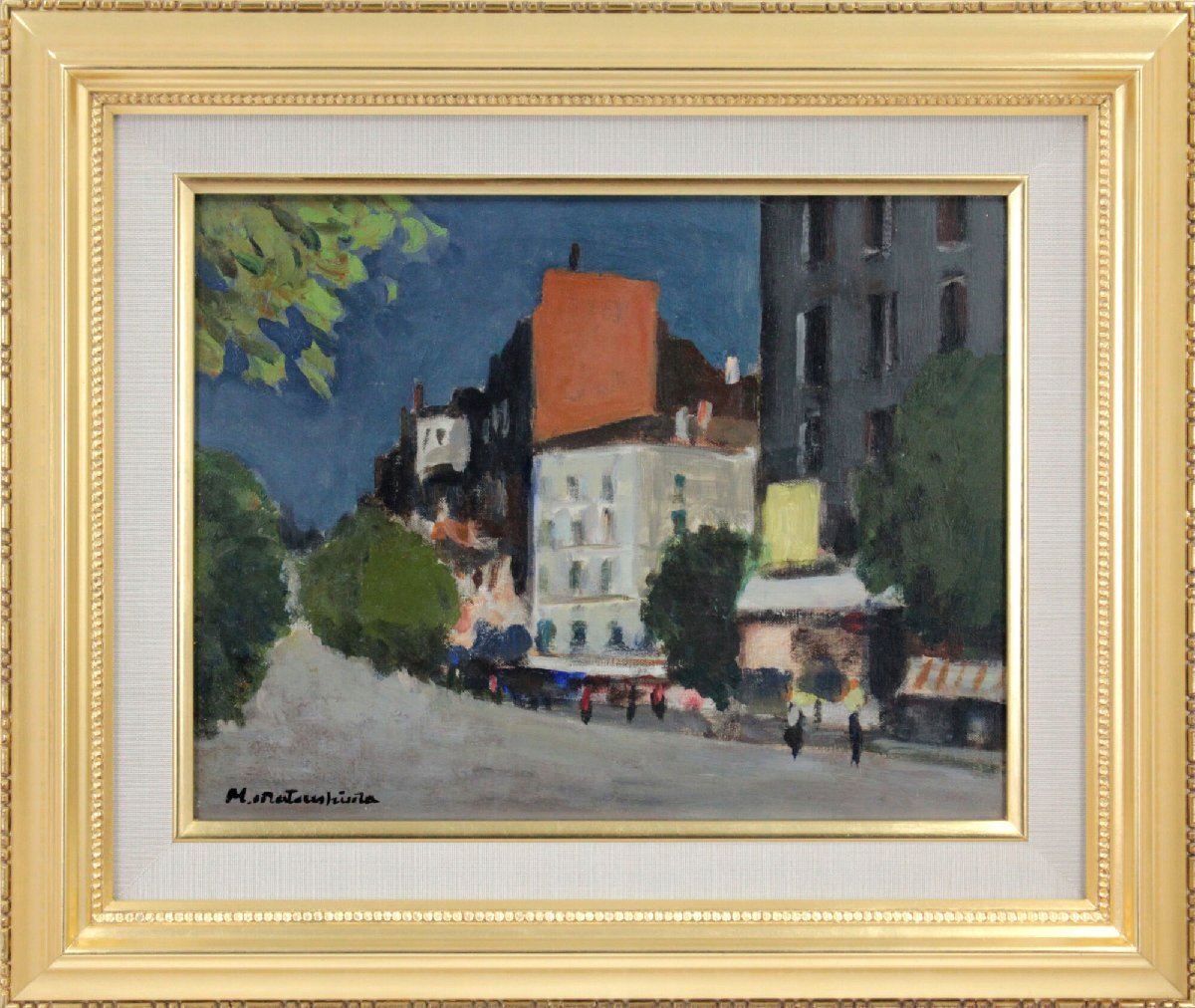 Masayuki Matsushima Straßen von Paris Ölgemälde [Authentizität garantiert] Gemälde - Hokkaido Gallery, Malerei, Ölgemälde, Natur, Landschaftsmalerei