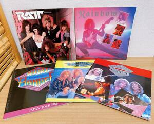 【雑誌 バンド NIGHT RANGER RATT Rainbow 五点セット】音楽/写真/日本公演/コレクション/洋楽/ロック/U62-373