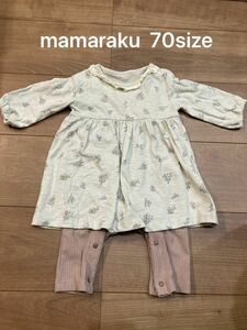 mamaraku 70size 花柄　カバーオール