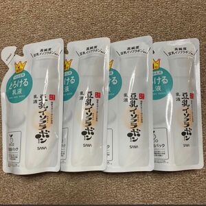 サナ　なめらか本舗　豆乳イソフラボン　乳液　NC （つめかえ用） 130ml×4