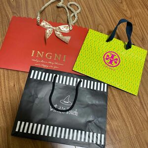 紙袋 ショッパー ショップ袋 ブランド紙袋 手提げ袋 INGNI TORY BURCH まとめて　まとめ売り