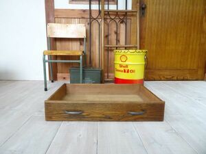  Vintage retro old clothes shop san . furniture as is used ... oak material. large drawer for searching = natural tree / oak / storage / toolbox / old tool / Showa Retro 