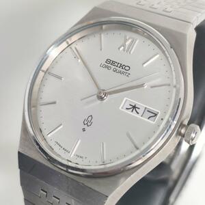 稼働品 SEIKO LORD QUARTZ セイコー ロード 8243-7020 クオーツ QZ シルバー アナログ デイデイト 