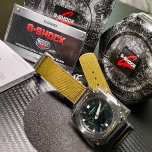 新品 未使用 付属品完備 CASIO G-SHOCK カシオ ジーショック メタルガバード 海外モデル カーキ デジアナ QZ GM-2100CB-3ADR