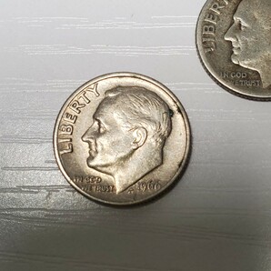 アンティーク コイン               アメリカコイン ダイム 10セント 5枚の画像4