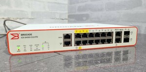 【現状品】管1Z129 BROCADE ICX 6450-C12-PD イーサネットスイッチ　通電OK 