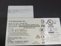 【中古動作品】管1Z140 A10 Networks Thunder930 アプリケーションデリバリーコントローラー CPU E3-1220LV2 SSD 80GB、 メモリー4GB×2枚_画像10