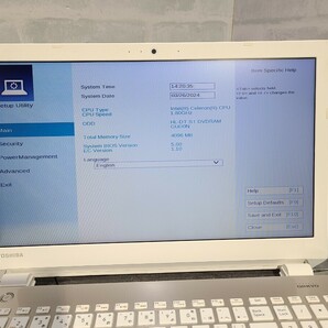 【現状品】管1Z148 TOSHIBA dynabook Satellite P1-X4JP-EG P1X4JPEG CPU Celeron 3865U Bios起動OK HDD無し、メモリー4GB、バッテリー無しの画像2