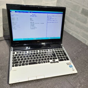 【現状品】管1Z159 NEC Lavie LL750/J PC-LL750JS3EW CPU core i7-3630QM Bios起動OK HDD無し、メモリー4GB、バッテリー無しの画像1