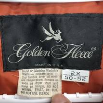 70s 80s USA製 GOLDEN FLEECE(ゴールデンフリース) フルジップ中綿ブルゾン 2Xサイズ_画像4