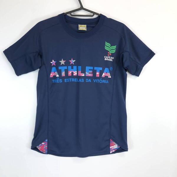 アスレタ ATHLETA 半袖プラクティスシャツ ネイビー Sサイズ デジタルロゴ