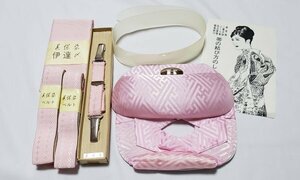 和305　美保姿　着付けセット6点と帯の結び方しおり付き　未使用