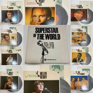 ★美盤/LP/10枚組/ライナー付/SUPERSTAR OF THE WORLD/HELLEN LADY/GLEN CAMPBELL/SHIRLEY BASSEY/NANCY WILSON/PEGGY LEE/レコードの画像1