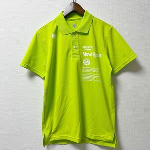 DESCENTE デサント Move Sport 半袖 ポロシャツ Mサイズ ライトグリーン ポリエステル