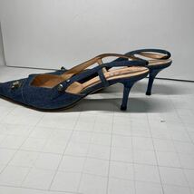 激安出品★314★本物クリスチャンディオール★Christian Dior★デニム系★ミュール★サンダル★37 1/2D★DX★再出品無し★売切り_画像4