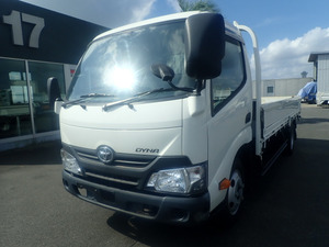 【諸費用コミ】:中古truck H1955 Toyota Dyna Flat body 2t 標準long ボディ内寸長434幅178cm 前積載2t 全低床