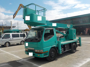 【諸費用コミ】:岡山発※抹消渡し※三菱ふそう●キャンターベース●高所作業車●スカイマスター12m●車検なし●不具合無