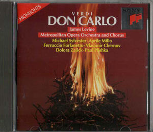 ★VERDI:DON CARLO CARLO HIGHLIGHTS LEVINE ヴェルディ ドン・カルロ ハイライト｜輸入盤｜SMK 53 507｜1994年