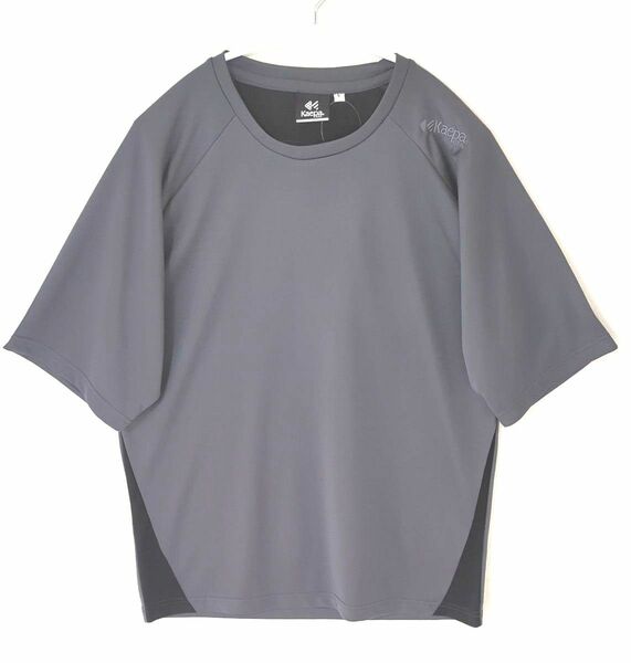 【新品】タグつき　Kaepa　ケイパ　メッシュ半袖Tシャツ　スポーツウェア　メンズ　サイズL　グレー　UV対策　吸水速乾　通気性