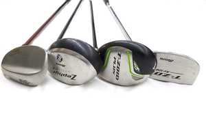 24-H-72【4点セット】Mizuno ミズノ T-ZOID PLUS 5W/RV106 パター/Zephyr METAL UF 25/maruman GR HECT GR-11 SW　ゴルフクラブ