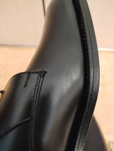 新品未使用 サンダース プレーントゥ ダービー 黒 UK 9 27.5 英国製 1994年製 ビンテージ 官給品 デッドストック 革靴 イギリス軍_画像10
