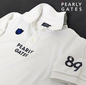 ☆新品正規品 PEARLYGATES/パーリーゲイツメンズ 半袖カノコポロシャツ 5(L)　抜群の通気性、吸収拡散、肌触り　日本製