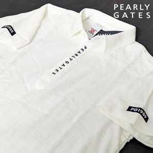 ★新品正規品 PEARLYGATES/パーリーゲイツメンズコットンローゲージリンクス 半袖ポロシャツ size5(L)　