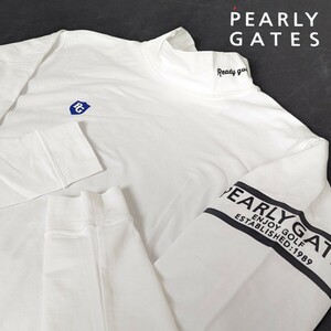 ★新品正規品 PEARLYGATES/パーリーゲイツメンズ ベア天竺コットンストレッチ ハイネックカットソー size5(L)　日本製