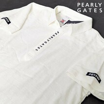 ☆新品正規品 PEARLYGATES/パーリーゲイツメンズコットンローゲージリンクス 半袖ポロシャツ size6(LL)　_画像1