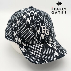 ★新品正規品 PEARLYGATES/パーリーゲイツ 千鳥アーガイル柄 折り畳みキャップ (UNISEX)　折り畳めて簡単収納！！