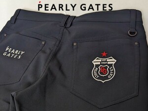 ★新品正規品春夏 PEARLYGATES/パーリーゲイツメンズ5ポケット ドビーストレッチパンツ 5(L)　抜群のストレッチ性、吸収速乾性、UVカット